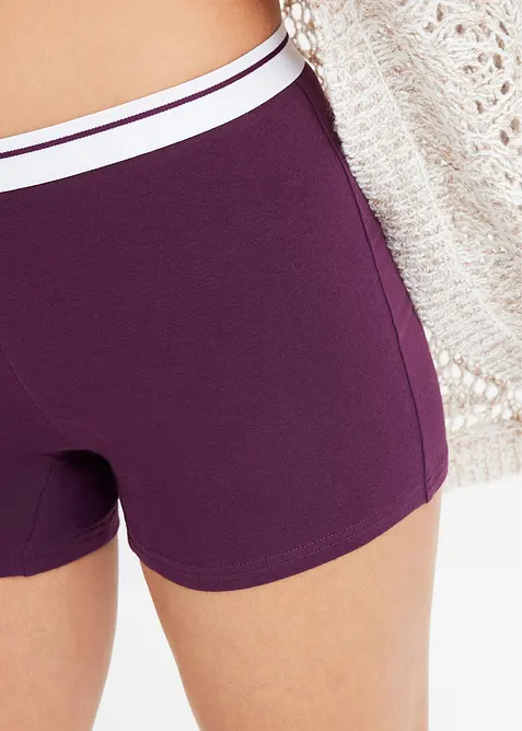 Damen Boxer mittellang mit Bio-Baumwolle (4er Pack), bonprix