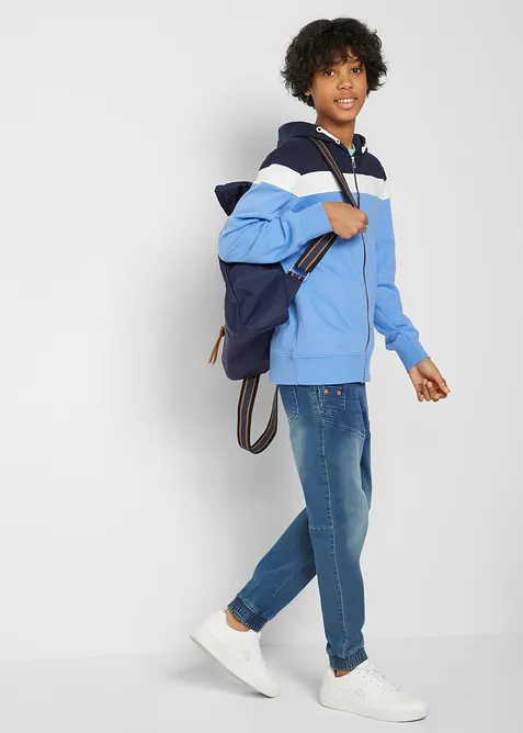 Kapuzen-Sweatjacke aus weichem Baumwoll-Mix, bonprix