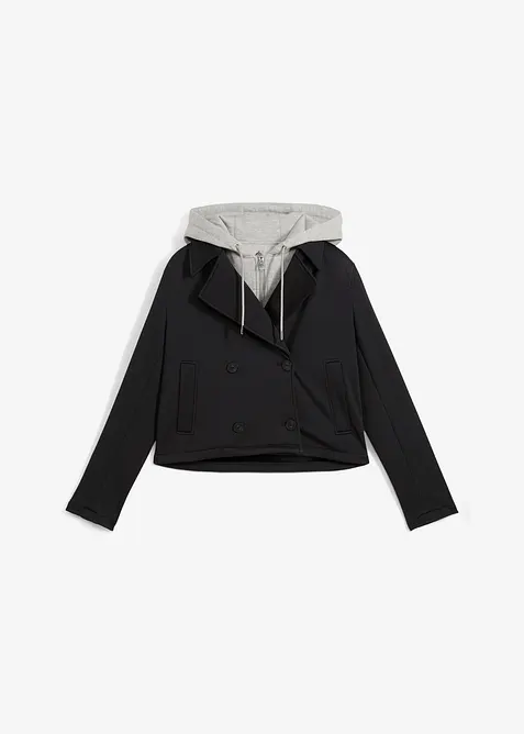 Jacke mit abgesetzter Kapuze, bonprix