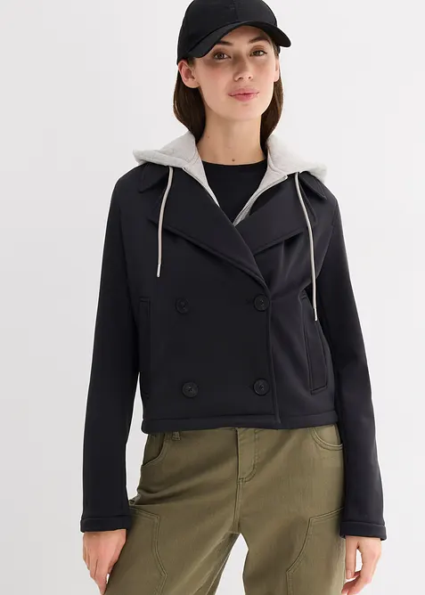 Jacke mit abgesetzter Kapuze, bonprix