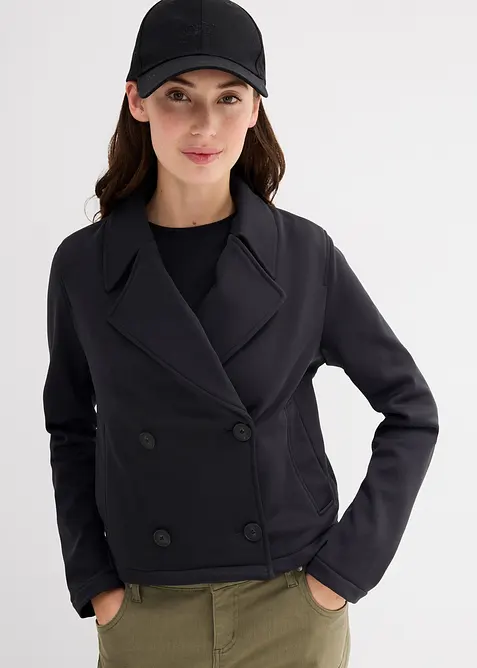 Jacke mit abgesetzter Kapuze, bonprix