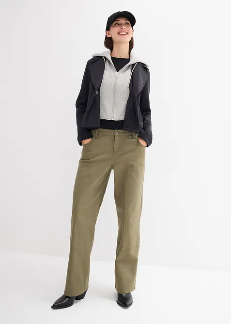 Jacke mit abgesetzter Kapuze, bonprix