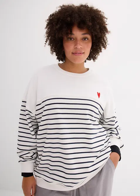 Oversize-Sweatshirt aus Baumwollmix, bonprix