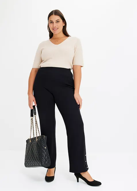 Jersey-Hose aus Punto di Roma, bonprix