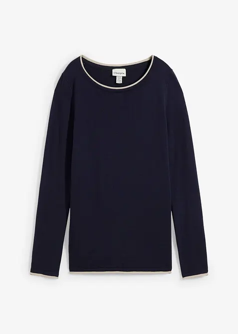 Feinstrickpullover aus Baumwollmix, bonprix