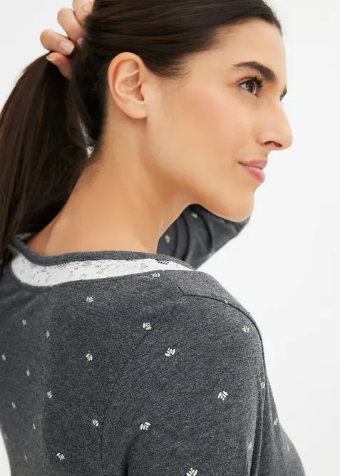 Kurzes Nachthemd mit langen &Auml;rmeln, bonprix