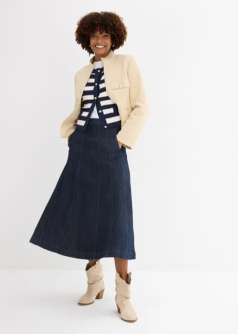 Midi Jeansrock, bonprix