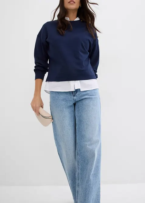 Wide-Leg-Jeans, High Waist, full Length, bonprix