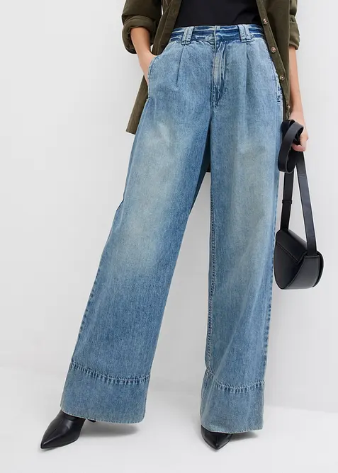 Wide-Leg-Jeans High Waist, bonprix