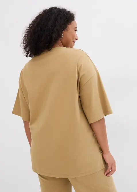 T-shirt long en interlock, bonprix