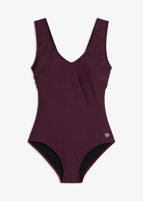 Medium Shape-Badeanzug mit V-Ausschnitt, bonprix