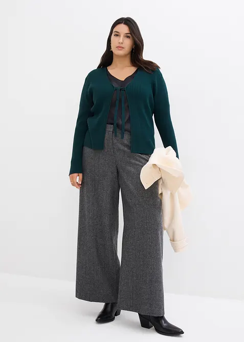 Wollhose mit Fischgratmuster, bonprix