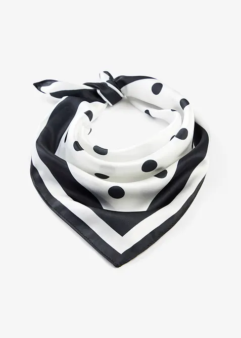 Foulard &agrave; pois en velours &eacute;ponge, bonprix