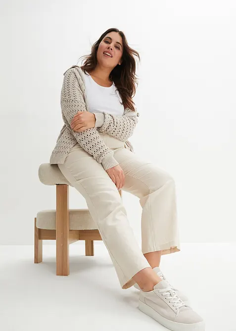 High-Waist-Hose aus Leinen-Viskose-Mix, bonprix