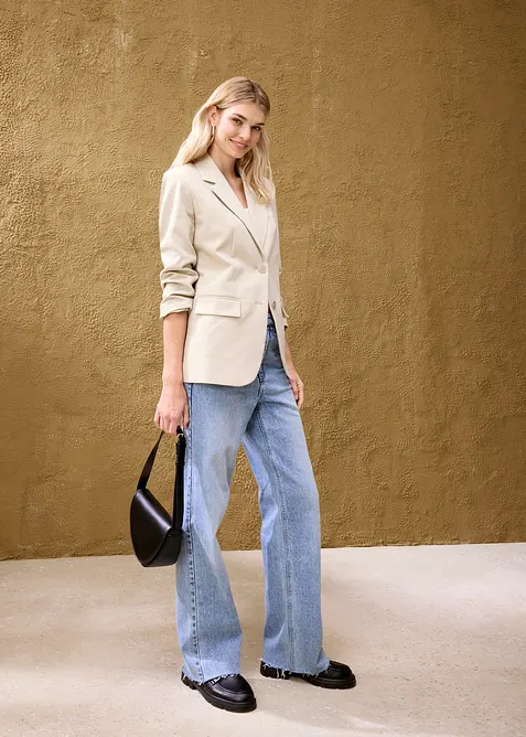 Blazer oversize à épaules légèrement rembourrées, bonprix