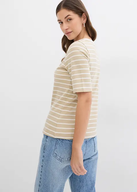 T-Shirt aus reiner schwerer Bio-Baumwolle, bonprix