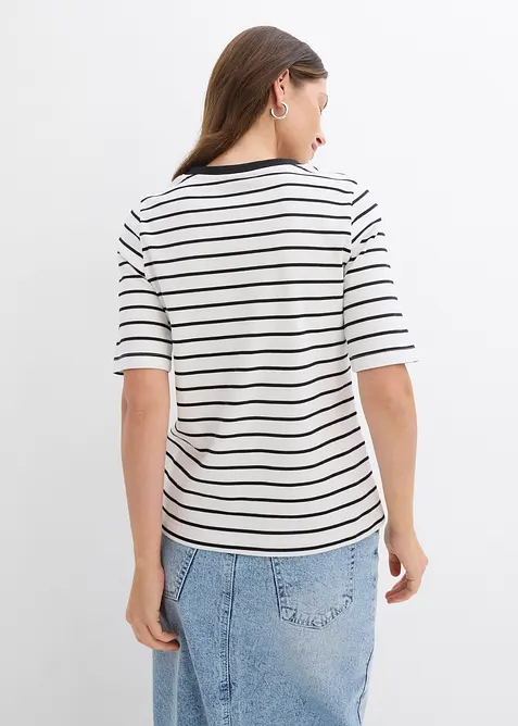 T-Shirt aus schwerer Bio-Baumwolle, bonprix