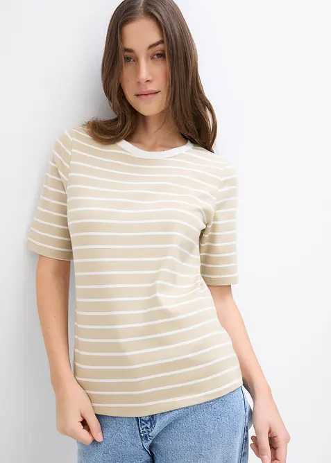 T-Shirt aus reiner schwerer Bio-Baumwolle, bonprix