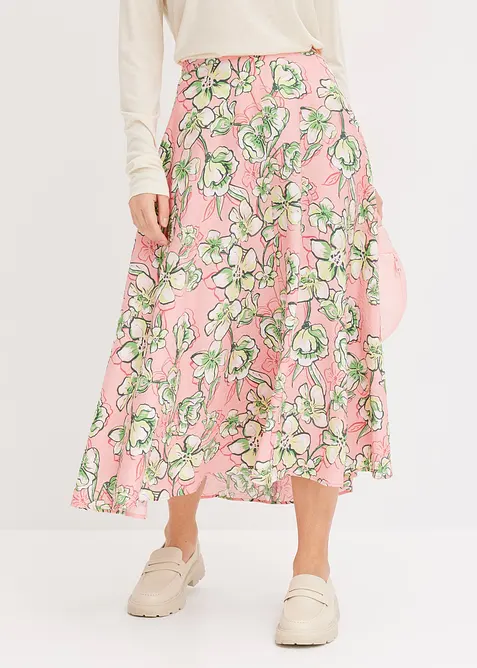 Midirock aus fließendem Viskose-Mix, bonprix