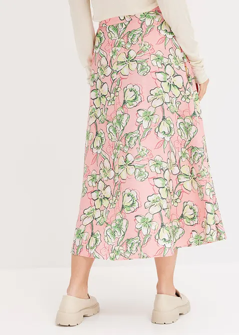 Midirock aus fließendem Viskose-Mix, bonprix