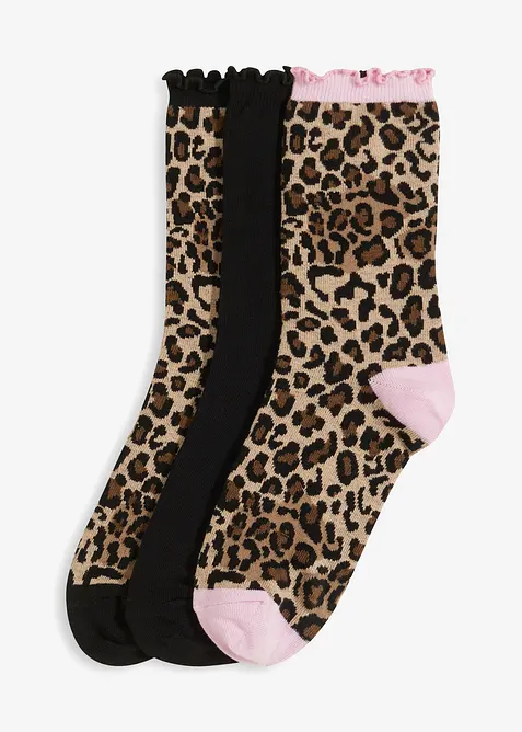 Socken mit Bio-Baumwolle (3er Pack), bonprix