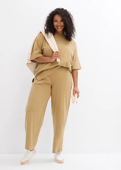 T-shirt long en interlock, bonprix