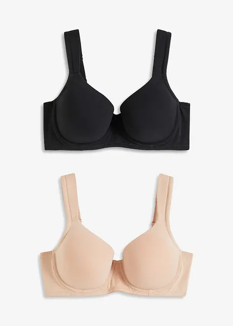 Schalen-BH mit Bügel mit Bio-Baumwolle (2er Pack), bonprix