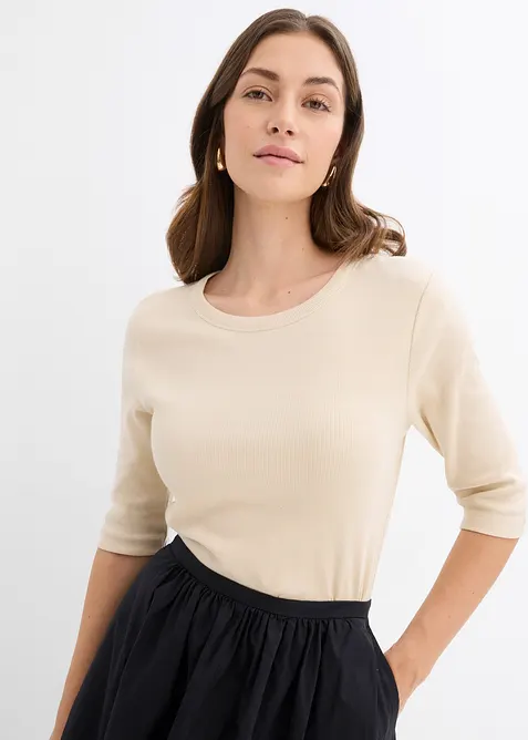 Lot de 2 t-shirts en coton c&ocirc;tel&eacute;, bonprix