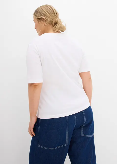 Lot de 2 T-shirts c&ocirc;tel&eacute;s, bonprix