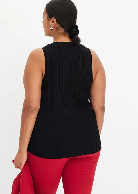 Gerippte Strickweste, bonprix