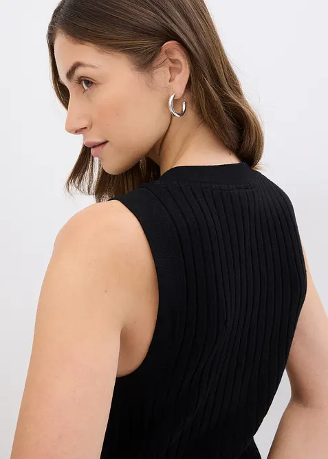 Gerippte Strickweste, bonprix