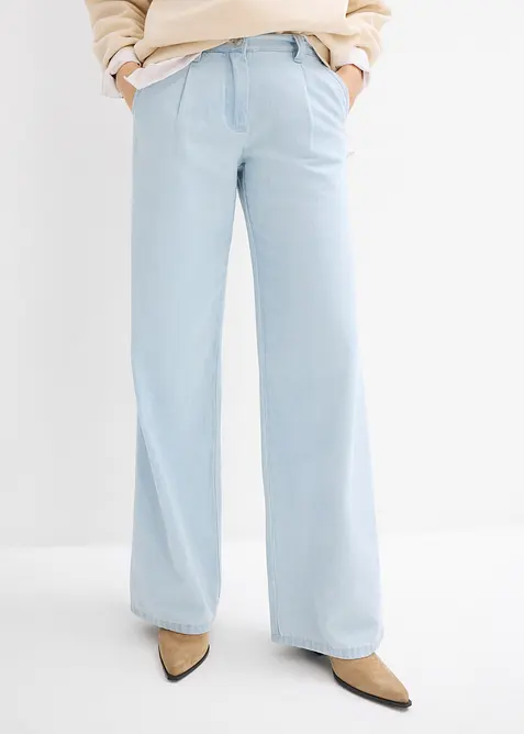 Wide-Leg-Jeans, Mid Waist, Super Soft, bonprix