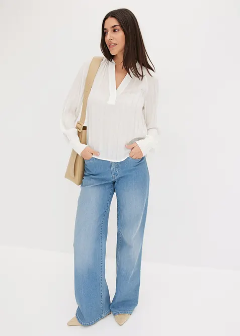 Blouse avec lurex, effet froissé, bonprix