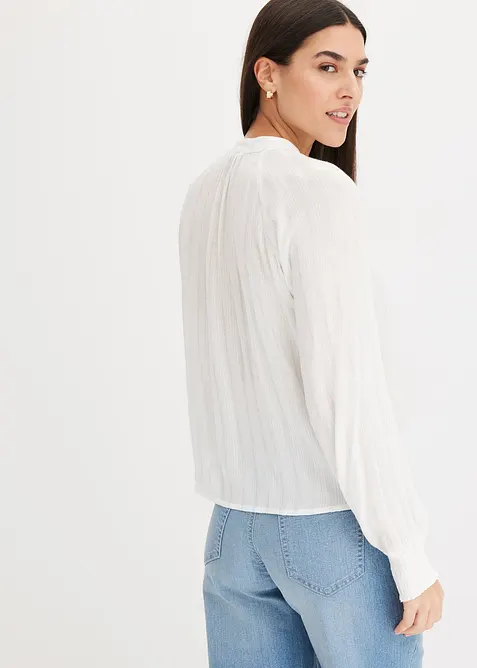 Blouse avec lurex, effet froissé, bonprix
