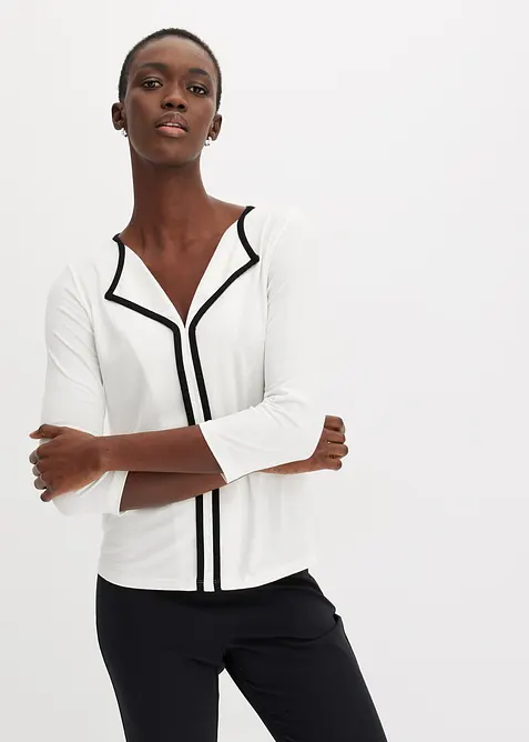 Shirt mit Kontrastblende, bonprix