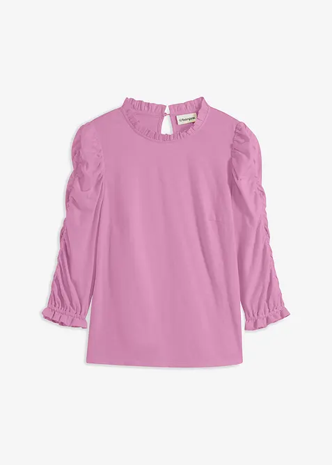 3/4-Arm Shirt mit Raffung, bonprix