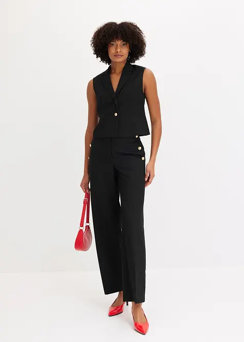 Marlenehose mit dekorativen Kn&ouml;pfen, bonprix