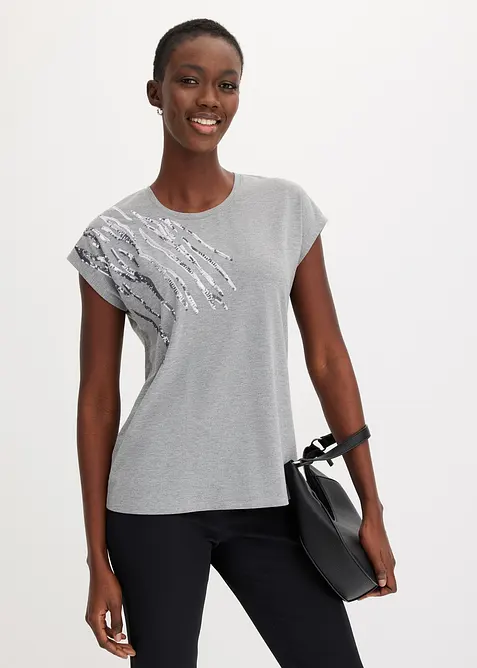 T-shirt &agrave; sequins, bonprix