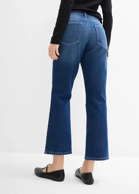 Straight-Jeans Mid Waist Bequembund Low Stretch, cropped, bonprix