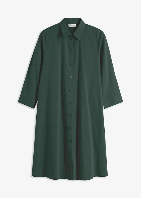 Hemdblusenkleid mit Baumwolle, bonprix