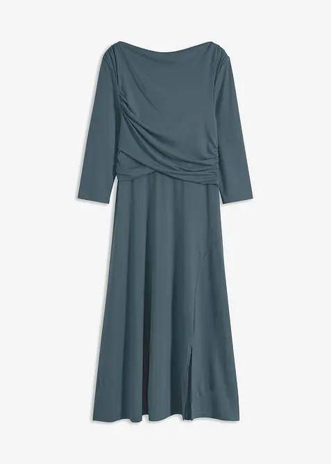 drapiertes Midikleid mit 3/4 &Auml;rmel, bonprix