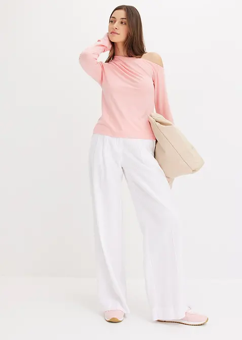 Off-Shoulder-Shirt mit Raffung, bonprix