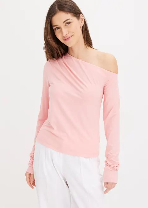 Off-Shoulder-Shirt mit Raffung, bonprix