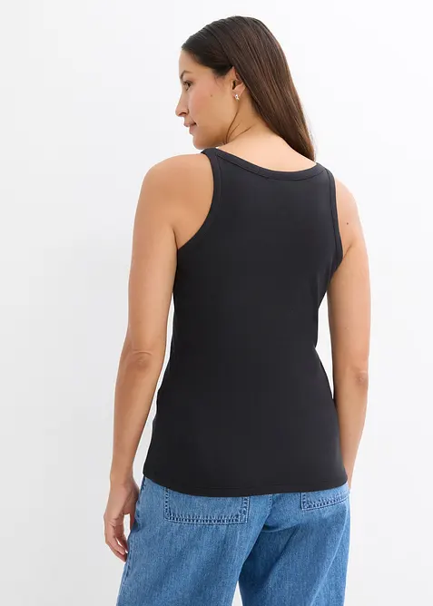 Ripp-Top aus reiner Bio-Baumwolle, (2er-Pack), bonprix