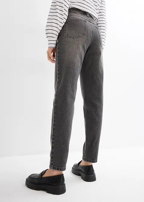Mom Jeans High Waist, Low Stretch cropped, bonprix