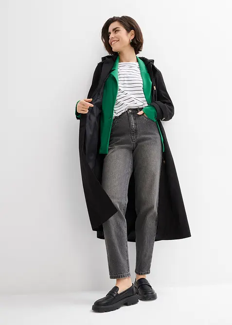 Mom Jeans High Waist, Low Stretch cropped, bonprix