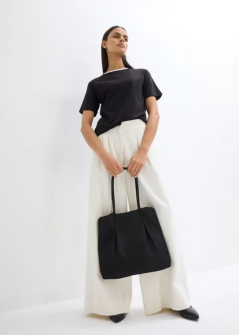 T-Shirt mit Kontrastdetail, bonprix