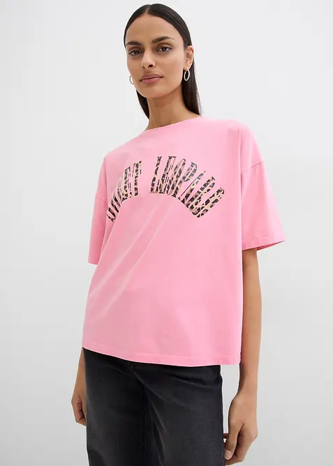 T-shirt doux et oversize en coton extensible, bonprix