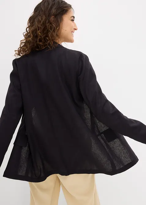 Blazer ample en mélange lin-viscose, bonprix