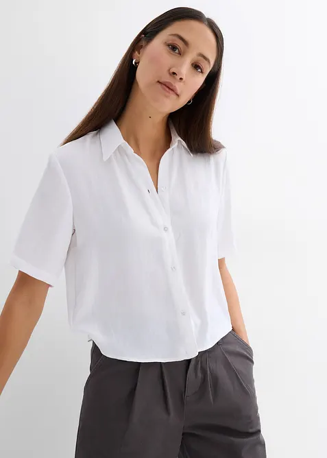 Boxy Bluse aus leichtem Cr&ecirc;pe, bonprix